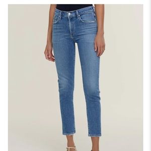 AGOLDE TONI JEANS MID RISE STRAIGHT LEG JEAN SIZE 26 STRECH DENIM